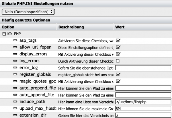 Allgemeine Einstellungen