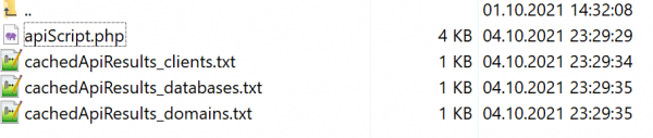 erzeugte Dateien