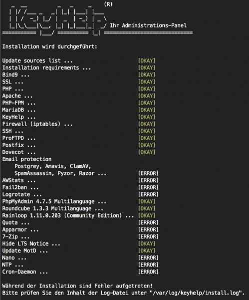 Installationsfehler Ubuntu und Debian