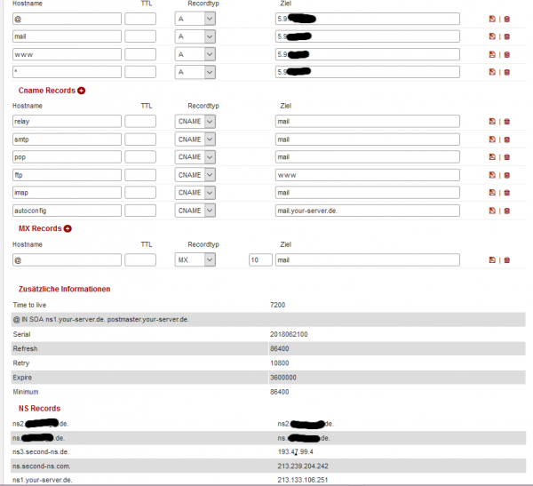 DNS einstellungen