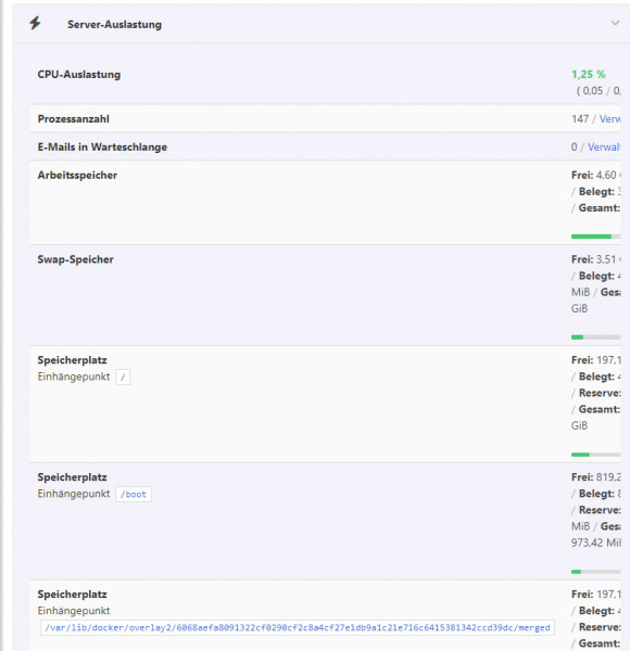 Screenshot Dashboard